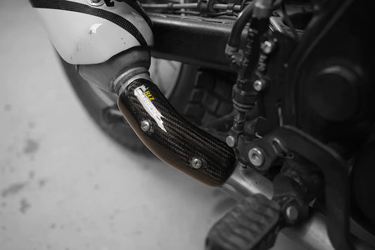 RLZ Motorsports Carbon Fiber Bend Pipe Guard for Royal Enfield Himalayan - LRL Motors