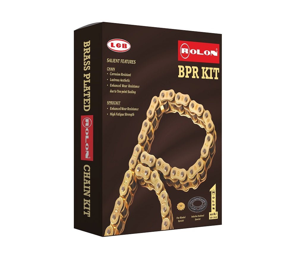 Rolon Brass Chain and Sprocket kit for FZ 250 - LRL Motors