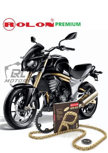 ROLON BRASS CHAIN SPROCKET KIT FOR MAHINDRA MOJO 300 - LRL Motors