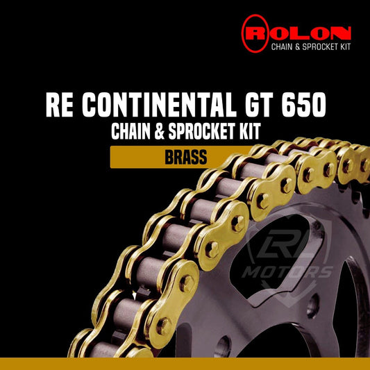 Royal Enfield Continental GT 650 Rolon Brass chain sprocket kit - LRL Motors