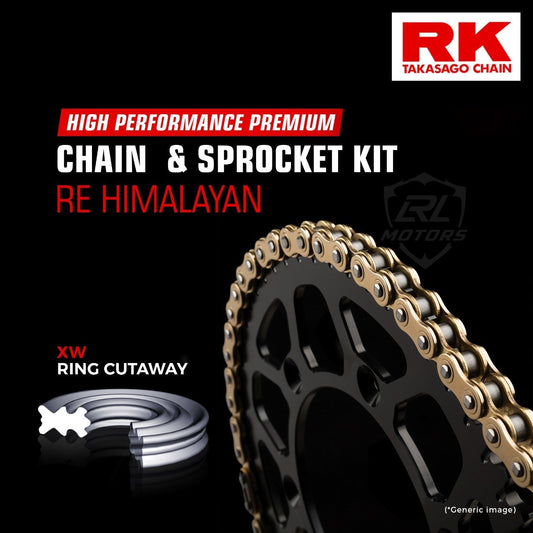 Royal Enfield Himalayan Brass Chain Kit ( RK Japan) - LRL Motors
