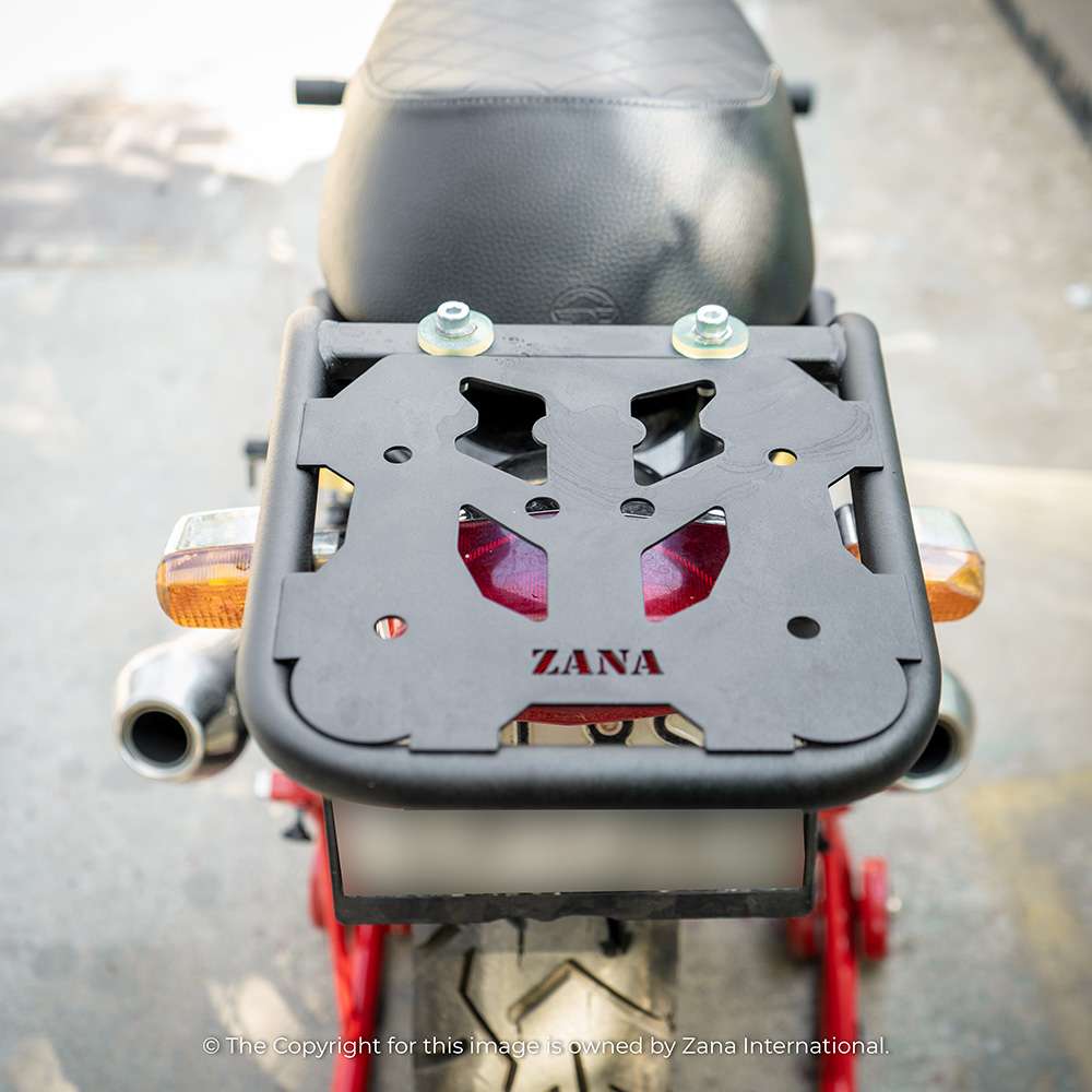 Royal Enfield Interceptor/ GT 650 Top rack with plate W-1 compatible with pillion back rest - LRL Motors