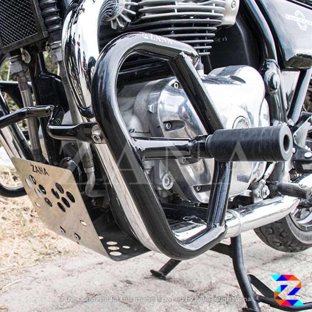 Royal Enfield Interceptor/ GT 650 Zana Crashguard with slider Glossy b ...
