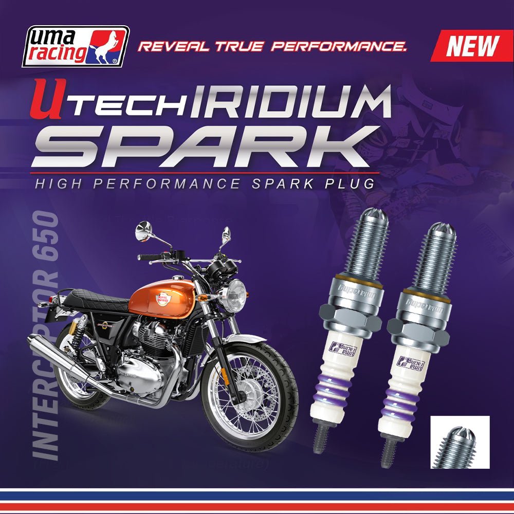 Royal Enfield Interceptor UMA Racing U-tech Iridium spark plug - LRL Motors