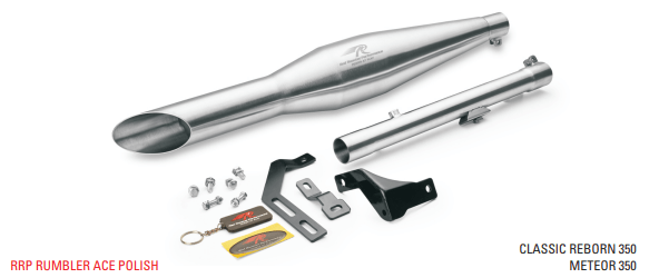 ROYAL ENFIELD CLASSIC REBORN 350 / METEOR 350 RED ROOSTER PERFORMANCE RUMBLER ACE EXHAUST