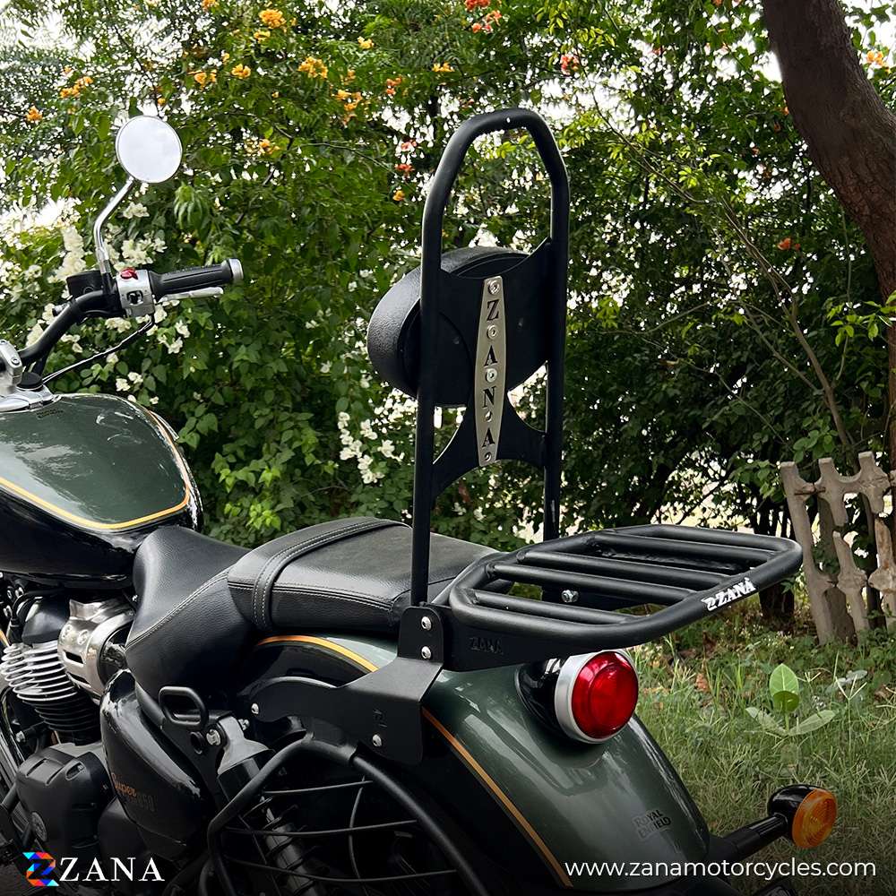 Royal Enfield Super Meteor 650 Zana Back Carrier with adjustable pillion back rest - LRL Motors