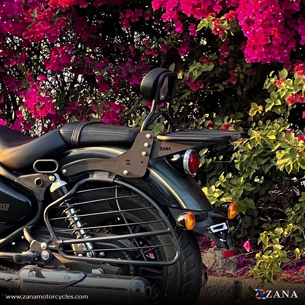 Royal Enfield Super Meteor 650 Zana Back carrier with Pillion back rest - LRL Motors