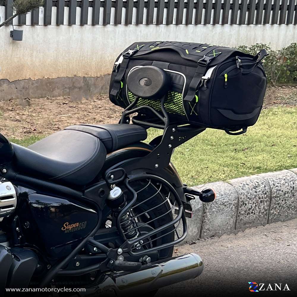 Royal Enfield Super Meteor 650 Zana Back carrier with Pillion back rest - LRL Motors