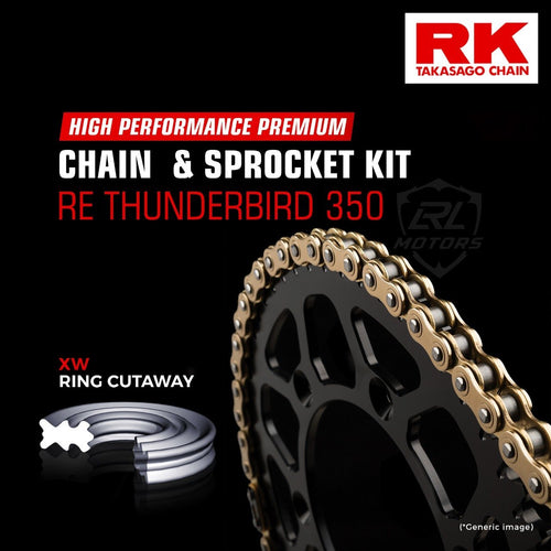 Royal Enfield Thunderbird 350 Brass Chain Kit ( RK Japan) - LRL Motors