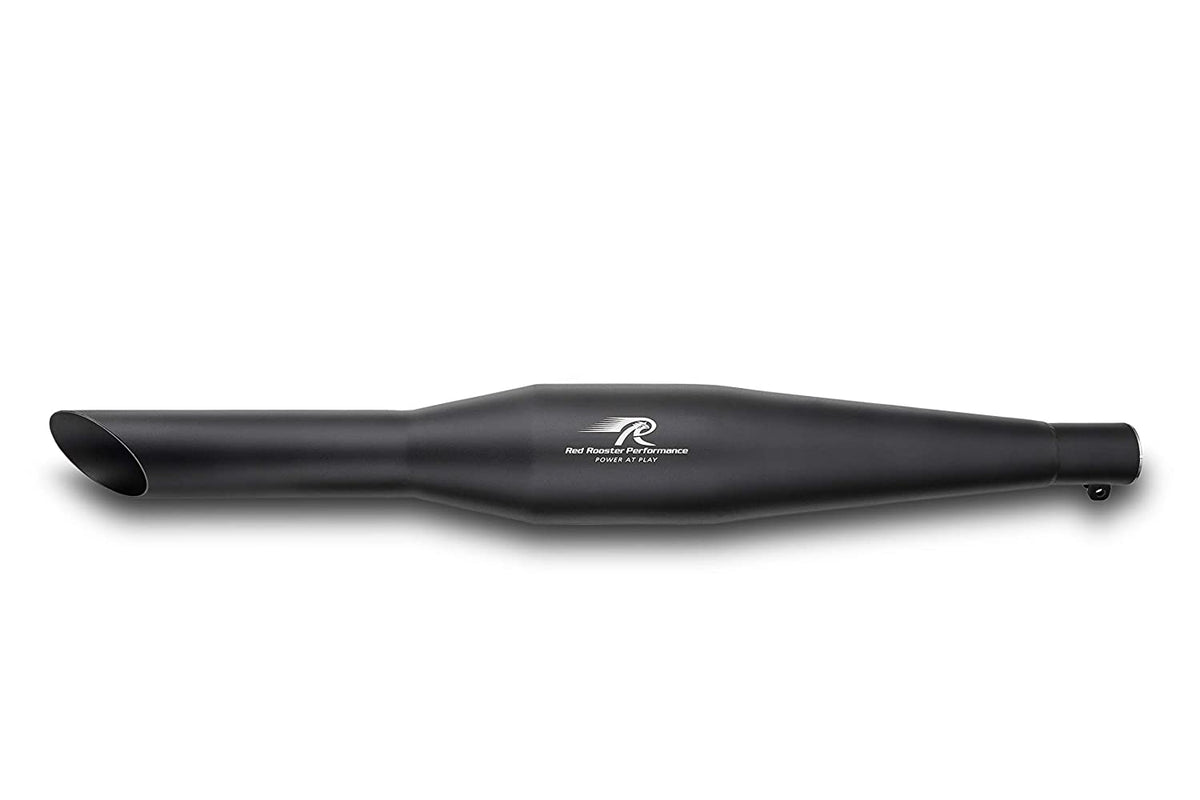 Royal Enfield Thunderbird Rooster Matte Black Unibody Rumbler Exhaust - LRL Motors