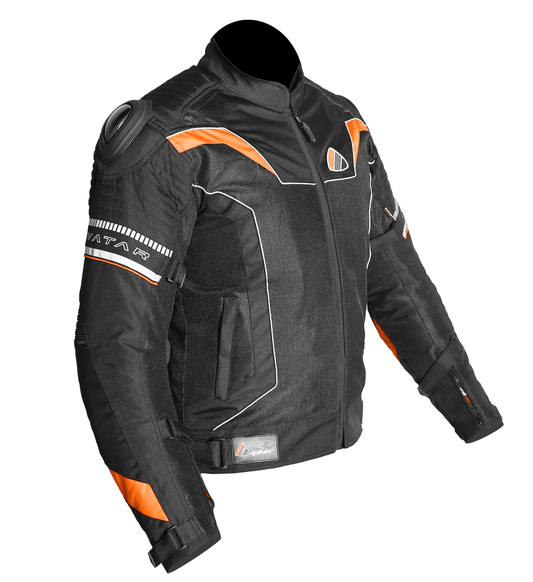 RR Gears Avatar Riding Jacket – Black/Orange - LRL Motors