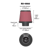 RU-4950 K&N UNIVERSAL CLAMP-ON AIR FILTER (GYPSY) - LRL Motors