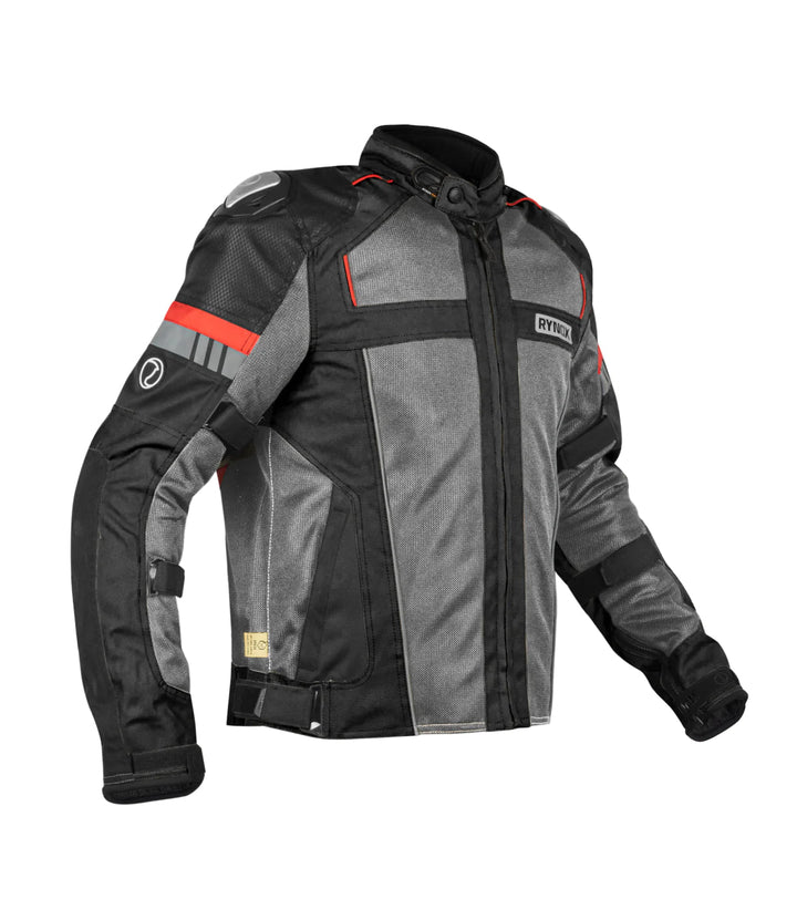 Rynox Stealth Air Pro Riding Jacket (Black Grey Red)– Moto Central