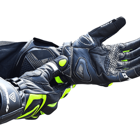 Shield Viper X Full Gauntlet Fluro Gloves - LRL Motors