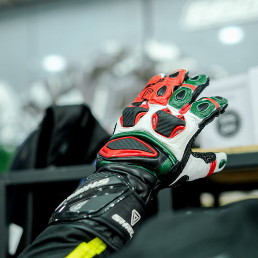 Shield Viper X Full Gauntlet Gloves Green - LRL Motors