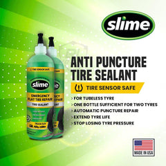 Slime Tyre puncture protect 473 ml ( Tube less tyre) - LRL Motors