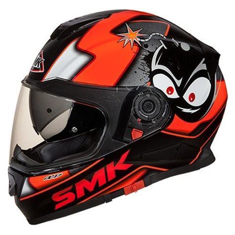 SMK HELMET - GL271 TWISTER CARTOON GRAPHICS ORANGE/WHITE - LRL Motors