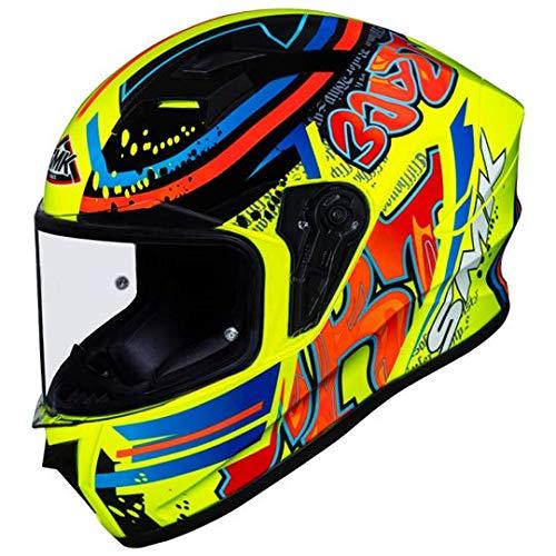 SMK HELMET - STELLAR GRAFFITI YELLOW RED ORANGE GLOSS (GL437) HELMET - LRL Motors