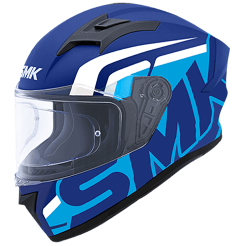 SMK HELMET - Stellar Stage Gloss Blue White (GL551) Helmet - LRL Motors