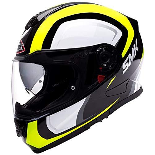 SMK HELMET - TWISTER CLEAR VISOR YELLOW/WHITE BLUE/GRAY - LRL Motors