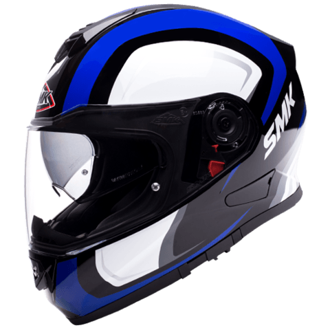 SMK HELMET - Twister Twilight Gloss Black White Blue (GL251) Helmet - LRL Motors