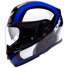 SMK HELMET - Twister Twilight Gloss Black White Blue (GL251) Helmet - LRL Motors