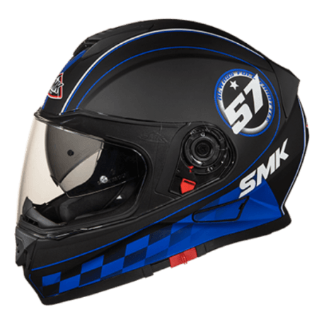 SMK Twister Blade White Blue Helmet - LRL Motors