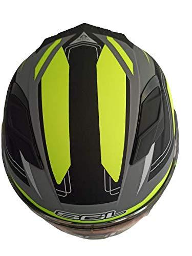 SOL HELMET - SF-6 AURUM MATT GRAY/FLUROESCENT YELLOW - LRL Motors