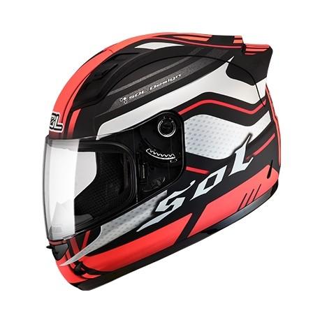 SOL HELMETS - SL-68S II Illusions Helmet GLOSSY ORENGE SILVER. - LRL Motors