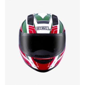 SOL SL-68S II ASSAULT WHITE GREEN GLOSS HELMETS - LRL Motors