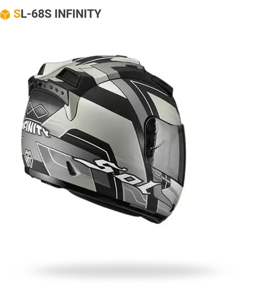 SOL SL68S INFINITY Full Face Helmet (S, MATT BLACK/GREY) - LRL Motors