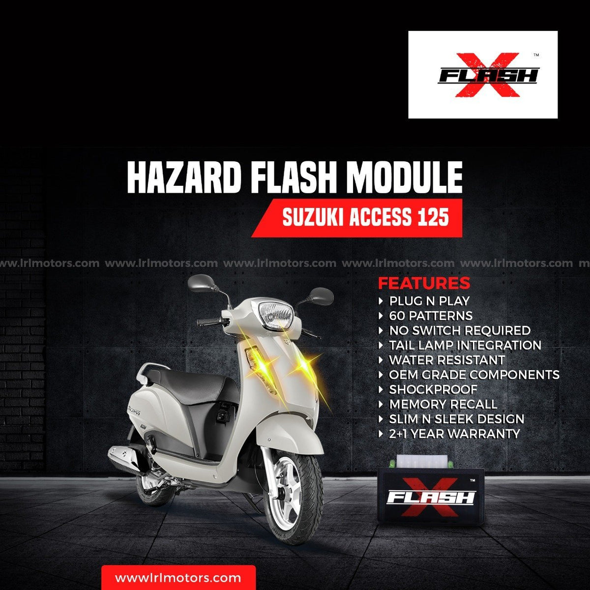 SUZUKI ACCESS 125 BS-6 FlashX Hazard Flash Module, Blinker/Flasher - LRL Motors