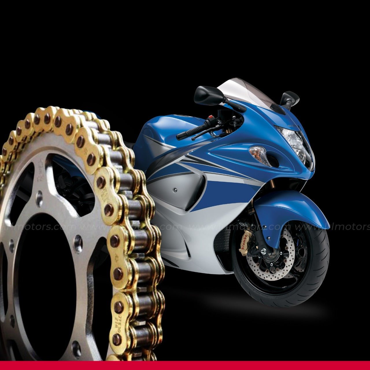 Suzuki Hayabusa JT Brass Chain Sprocket Kit - LRL Motors