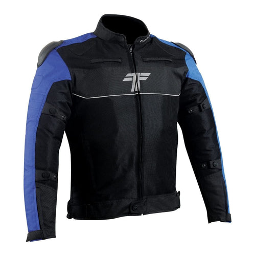 Tarmac One III Level 2 Jacket Black/Sky Blue/Royal Blue + FREE Tarmac Tex blue gloves - LRL Motors