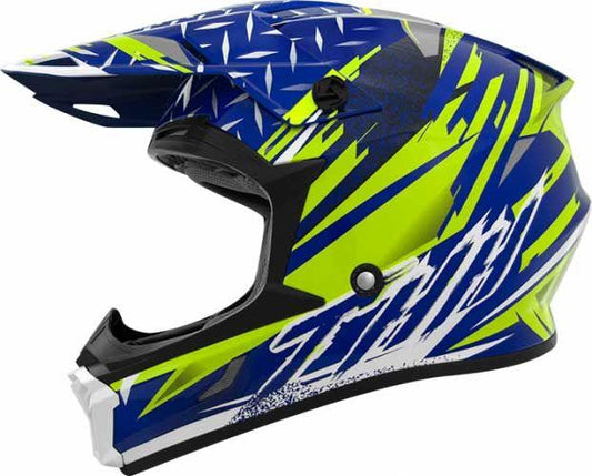 THH HELMETS - T710X ASSAULT BLUE YELLOW - LRL Motors