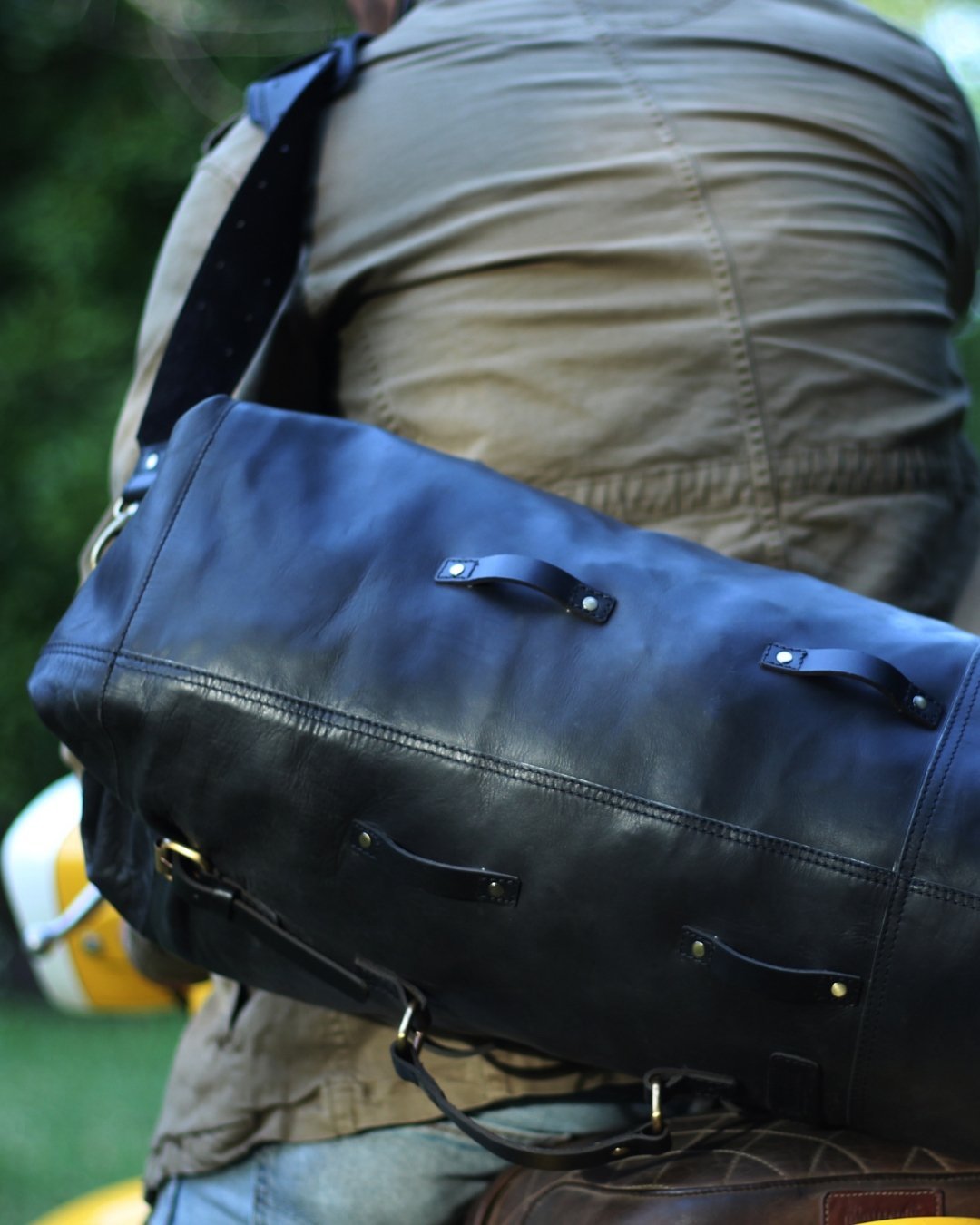 Tripmachine LEATHER MILITARY DUFFEL - LRL Motors