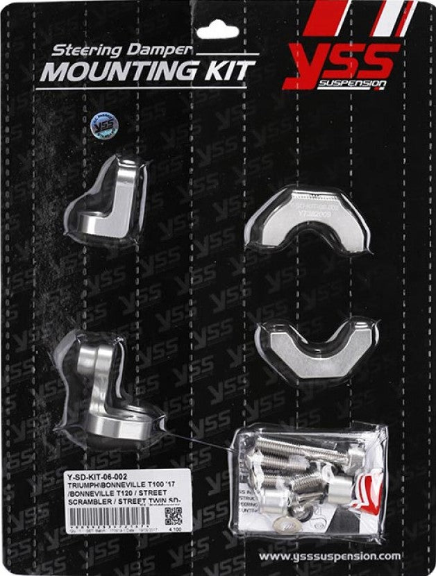 TRIUMPH BONNEVILLE T120 2016 - 2019 STEERING DAMPER MOUNTING KITS - LRL Motors