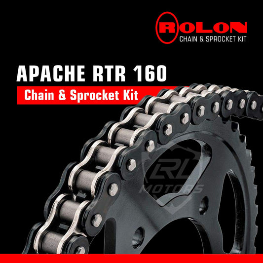 TVS Apache RTR 160 Rolon chain & Sprocket Kit - LRL Motors
