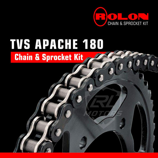 TVS Apache RTR 180 Rolon chain & Sprocket Kit - LRL Motors