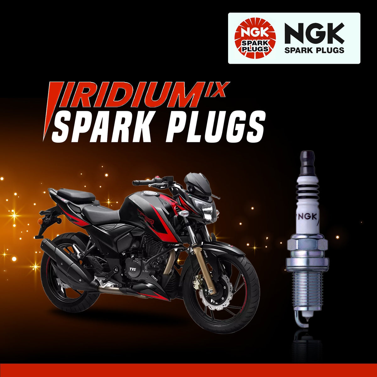TVS Apache RTR 200 NGK Iridum Spark Plug - LRL Motors