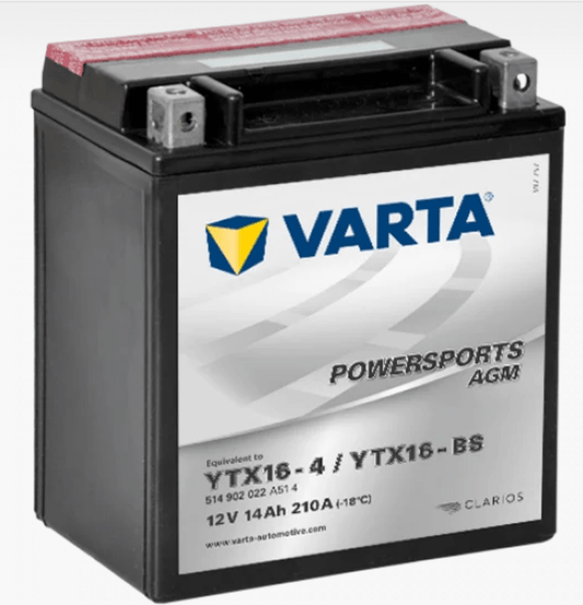 VARTA Powersports AGM YTX16-BS (14 Ah) - LRL Motors