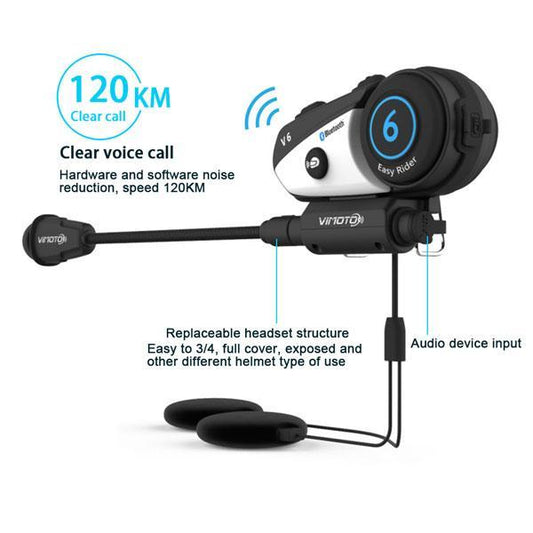 ViMOTO V6 Motorcycle Bluetooth Headset - LRL Motors