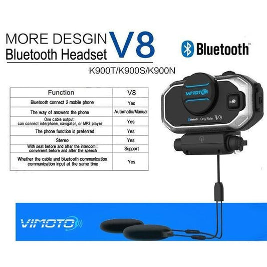 ViMOTO V8 Motorcycle Bluetooth Headset - LRL Motors