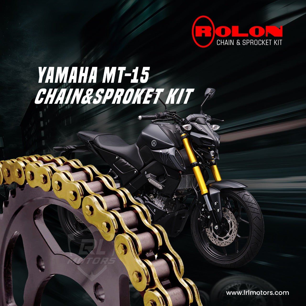 Yamaha MT15 Rolon Brass chain & Sprocket Kit - LRL Motors