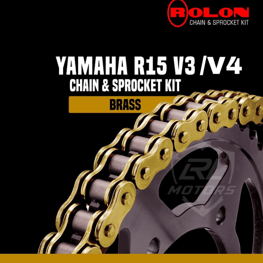 Yamaha R15 V3 / V4 Rolon Brass chain sprocket kit - LRL Motors