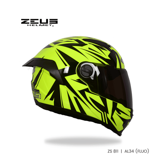 ZEUS ZS-811 AL 34 HELMET – FLUO YELLOW BLACK - LRL Motors