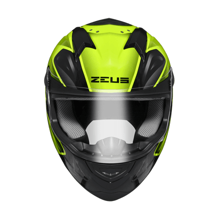 ZEUS ZS-811 BLACK AL39 FLUROESCENT YELLOW HELMET - LRL Motors